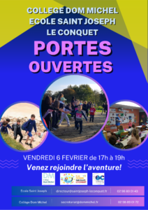 🎉 Portes ouvertes – École Saint Joseph & Collège Dom Michel 🎉